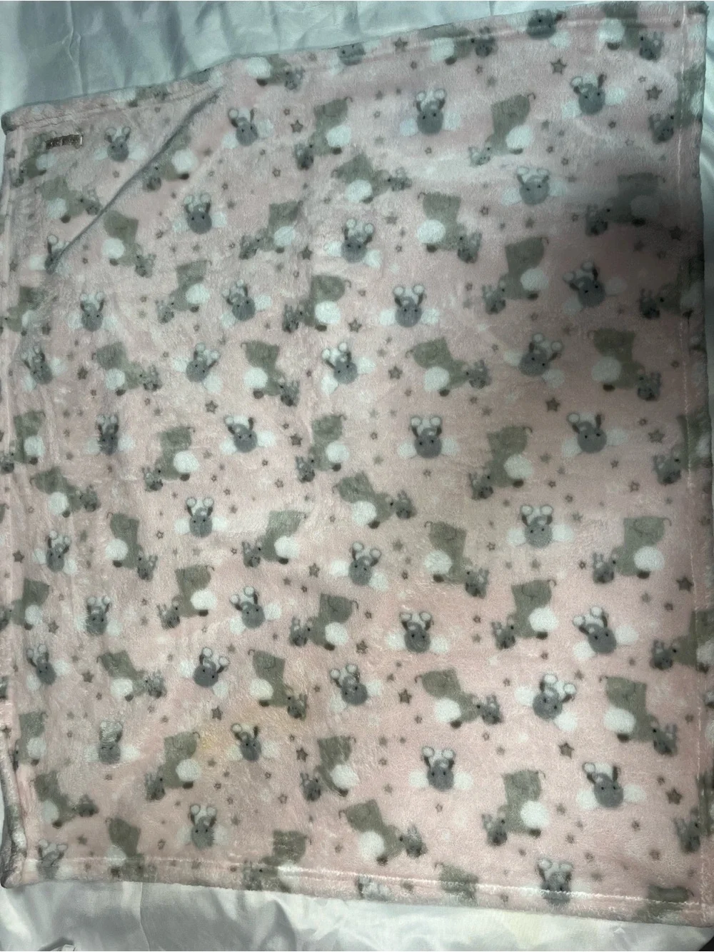 Blankets & Beyond Gray & Pink Elephant Lovey & Matching Fleece Baby Blanket